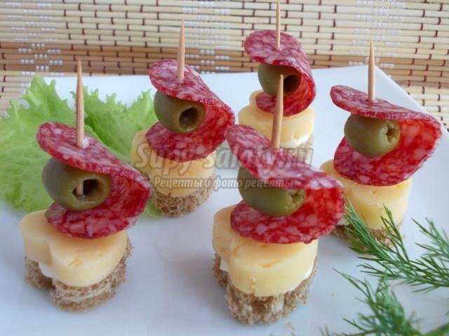 Шпажках закуски фото